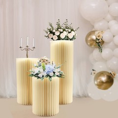 3* Foldable Paper Column Display Stands Cylinder Flowers Stand Dessert Table USA