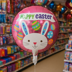 Happy Easter Bunny Foil Balloons 3 Pack Pink Kids Party Decor balloons