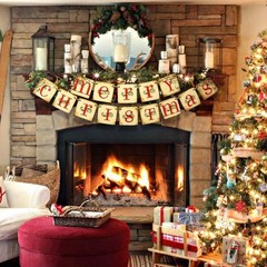 Merry Christmas Decorations Banner Xmas Winter Holiday Gift