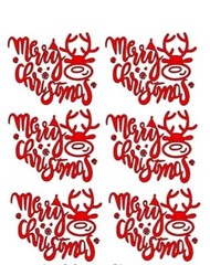 6 x 4” Merry Christmas Wine Glass Bottle Mug Vinyl Decal Sticker Wall Decoration