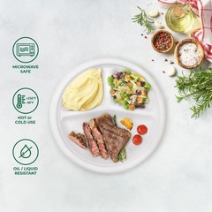 Freshware Paper Plates – Disposable 10″ Plate, 150-Pack, Biodegradable Sugarc…