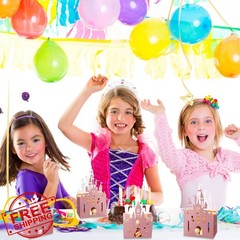 Chrisfall 24 Pieces Princess Castle Candy Boxes Glitter Princess Castle Party…