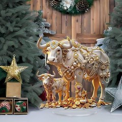 Acrylic Cows Table Decoration 2D Flat Sign for Display Shelf Corner Home