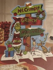 Traditional Grinch Directional Table Decoration Sign 13.5” x 12.5 Decoration