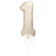 Number 1 Pink Bow 1st Birthday Balloon, 32 Inch Giant Aluminum Foil Number 1 …
