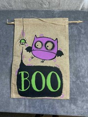 Halloween Party Supplies Bulk Lot Tablecloths Bat Decals Boo Flag Springs Set
