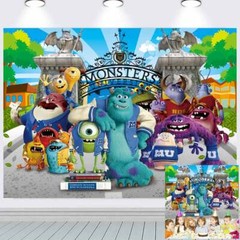 Monsters University Party Supplies Birthday Banner Backdrop Poster Vinyl 7*5ft