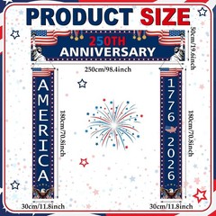 3-Piece 250th Anniversary Patriotic Party Decor