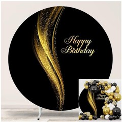 Shining Gold Sequins Round Backdrop Cover 6.5ft