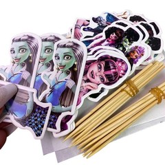 Monster High Birthday Party Pack 18 Balloons 24 Cake Toppers Banner