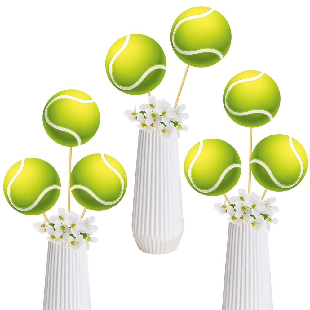 23 PCS Tennis Ball Centerpiece Sticks Theme Party Decorations Table Topper