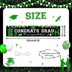 Green Graduation Decorations Outdoor Congrats Grad Banner Large We Are So Pro…
