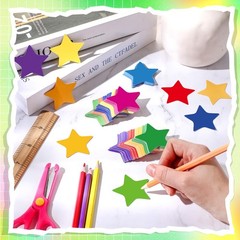 600 PCS 2 Inch Star Cutouts Assorted Color Paper Bulletin Board Decor Craft