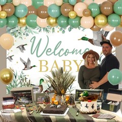 Duck Hunting Baby Shower Decorations Sage Green Mallard Duck Baby Shower Ball…