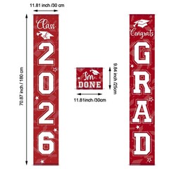 3 Pieces 2026 Graduation Party Decorations Graduation Porch Sign Class of 202…