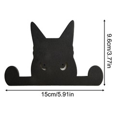 Wooden Black Cat Garden Decoration Perfect for Courtyard and Outdoor Spaces