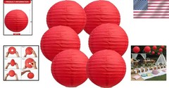 Traditional Chinese Red Paper Lanterns – 6 Pack for Birthdays & Anniversaries