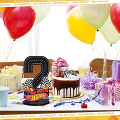 Race Car 2nd Birthday Number Sign Centerpiece Race Car Theme 2nd Birthday Par…