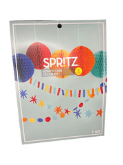 SPRITZ Honeycomb and Garland Party Celebration Decor Kit 8-Piece NEW