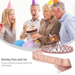 Golden Birthday Party Style Men Celebration Event 2Pcs
