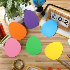 Large Foam Easter Egg Cutouts 6 Inch Colorful Bulletin Board Decor 48 PCS