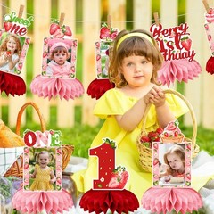 Strawberry Birthday Decorations, Strawberry Sweet One Party Decorations Honey…