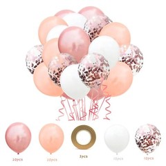 Metallic gold and premium latex black and white balloons 60 in 30.48cm set