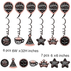 retirement party decorations banner gifts – (22pack) happy retirement rose gold