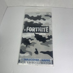 Fortnite 54”x 84” Plastic Tablecover – Birthday/Party/Black/White/Gray/Camo