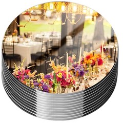 16 Pcs Round Mirrors for Centerpieces Circle Candle Plate Tray 812 Inch