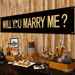 Proposal Banner Will You Marry Me Ring Banner 6Feet | Propose Decorations Suppli