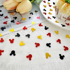 2000 PCS Mini Mouse Confetti Red Yellow Black Foil Table Birthday Party
