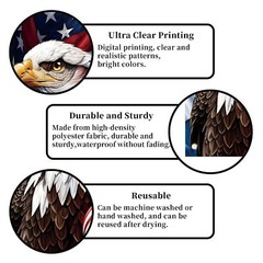 4th of July Decorations Red White Blue American Flag Eagle Patriotic Door Cover