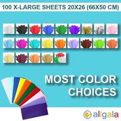 100 PCS Fuchsia Tissue Gift Wrapping Paper Colored Crepe 20×26 Inch Craft