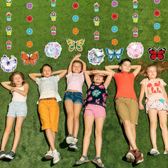 Butterfly Flower Decorations – 8 Pack Spring Flower Butterfly Hanging Party Deco