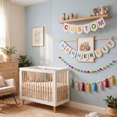 Rainbow 124 Pcs Felt Custom Banner Kit Make Your Own Personalized Pennant Pom…