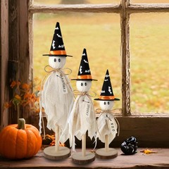 Halloween Decorations Indoor, Set of 3 Primitive Halloween Ghosts with Witch …