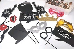 Talking Tables Photo Booth Party Prop Set Balloon Frame 14 Piece Set In Case