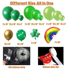 Beaumode Green St. Patrick’s Day Balloon Arch Garland Kit with 16ft,
