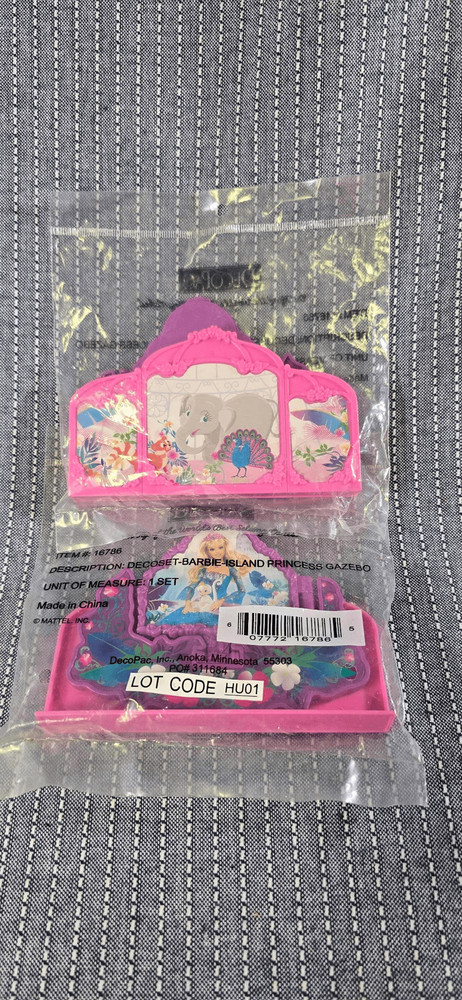 Set of 2 Decoset Barbie island Princess Gazebo Cake Toppers