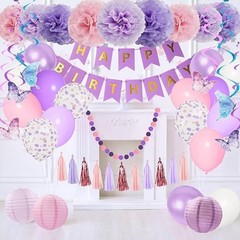 Decoraciones de cumpleaños moradas para mujeres y niñas NUEVO