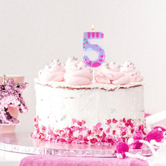 Cat Themed Birthday Number Candle, Cartoon Birthday Decorations Kitty Cat Numera