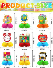 Back to School Table Decorations – 9 Pcs Welcome Back to School Centerpieces for