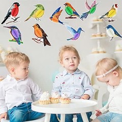 10 Pcs Bird Party Decorations Tropical Bird Honeycomb Paper Cutouts Jungle Rainf