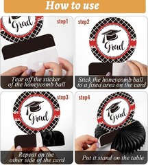 10PCS Graduation Party Decorations Class of 2026 Congrats Grad Table Centerpiece