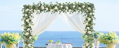 2 Pack 13Ft Artificial Eucalyptus Flower Garland with White Roses, Fake Rose