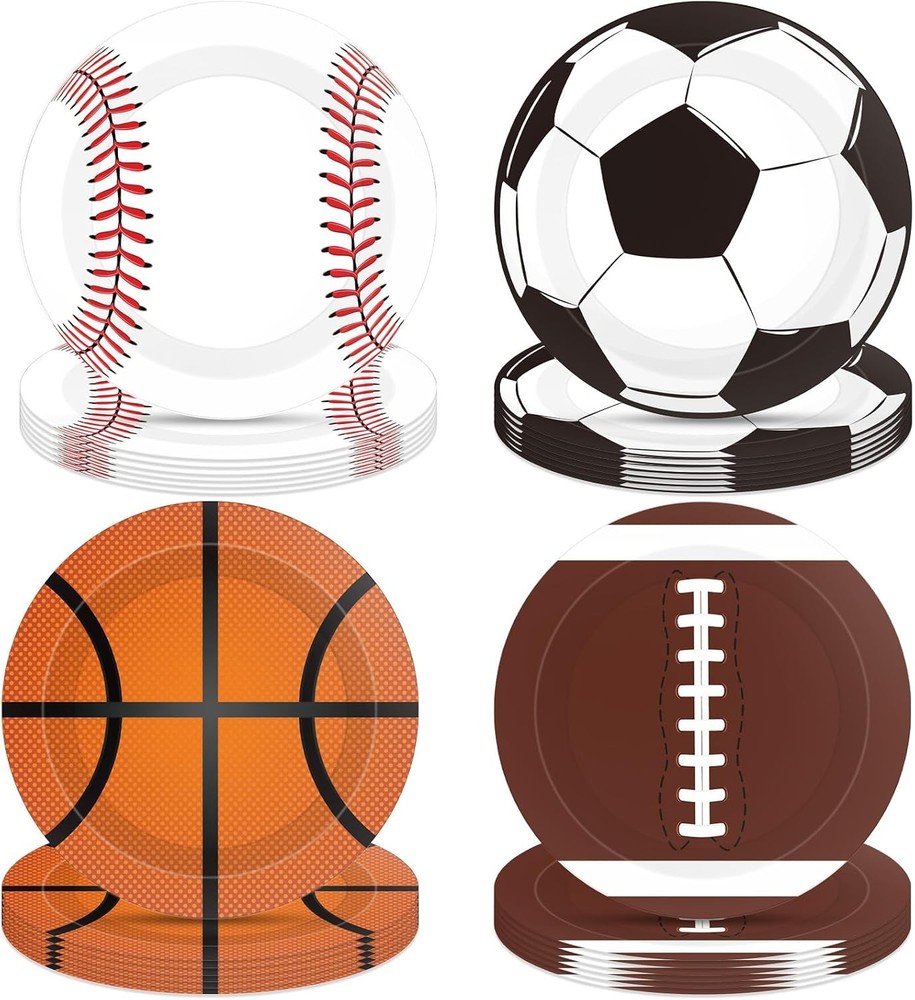 Sports Themed Party Decorations,40Pcs Sports Party Plates,7Inch – Baseball