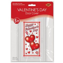 Beistle Happy Valentine’s Day Love Hearts All Weather 5ft Door Cover Decoration