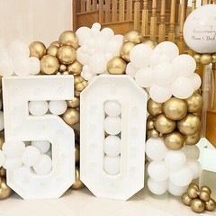 135Pcs Metallic Chrome Balloons Garland Arch Kit Wedding, Birthday, Baby Shower