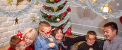 DECORA 33 Feet Silver Tinsel Garland, Christmas Metallic Hanging Tinsel Garland